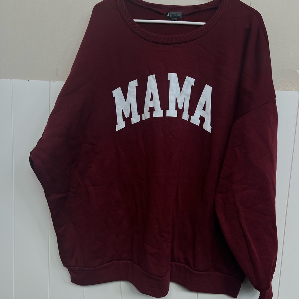 Bundle of 2 'MAMA' Sweatshirts navy and maroon XL - Picture 2 of 4